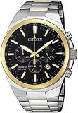 Citizen Men's Chrono Black Dial with Chronograph, Two Tone Watch - AN8174-58E