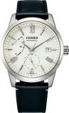 Citizen Collection NB3020-08A Men's Mechanical Silver Foil Lacquer Dial Black Watch
