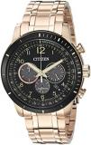 Citizen Men's 'Chronograph' Quartz Stainless Steel Casual Watch, Color:Rose Gold-Toned (Model: CA4359-55E)