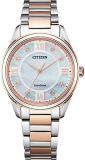 Citizen Ladies Eco-Drive Arezzo Diamond Two-Tone Watch EM0876-51D