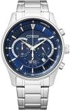 Citizen Chronograph Quartz Blue Dial Stainless Steel Men's Watch AN8190-51L