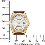 Citizen Women Analogue Eco-Drive Watch with Leather Strap EC1183-16A, Brown, One Size, Strap.