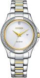 Citizen Women's Eco-Drive Dress Classic Diamond Watch with 3-Hand Date and Sapphire Crystal