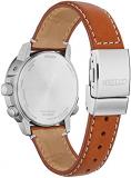 Citizen Men's Eco-Drive Promaster Air Skyhawk Atomic Time Keeping Watch in Super Titanium with Brown Leather Strap, Blue Dial (Model: CB0241-00L)
