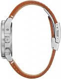Citizen Men's Eco-Drive Promaster Air Skyhawk Atomic Time Keeping Watch in Super Titanium with Brown Leather Strap, Blue Dial (Model: CB0241-00L)