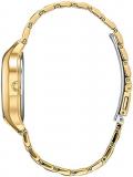 Citizen Eco-Drive Disney Quartz Women's Watch, Stainless Steel, Crystal, Minnie Mouse, Gold-Tone (Model: FD4018-55W)