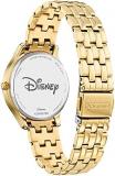 Citizen Eco-Drive Disney Quartz Women's Watch, Stainless Steel, Crystal, Minnie Mouse, Gold-Tone (Model: FD4018-55W)