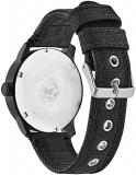 Citizen Men's Eco-Drive Weekender Garrison Field Watch in Black IP Stainless Steel with Black Nylon strap, Black Dial (Model: BM8475-00F)