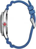 Citizen Men's Eco-Drive Marvel Spider Man Watch and Pin Gift Set in Stainless Steel with Blue Polyurethane Strap, Spider Man 60th Anniversary Blue Webbed Dial (Model: AW2050-49W)