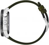 Citizen Men's Eco-Drive Promaster Air Nighthawk Pilot Watch in Stainless Steel with Olive Green Leather Strap, Black Dial (Model: BJ7138-04E)