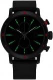 Citizen Men's Star Wars Darth Vader Chronograph Watch with Black Ion Plated Case, Red Accents and Black Leather Strap, Luminous, Date (Model: CA0769-04W)