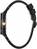 Citizen Men's Eco-Drive Marvel Tony Stark 63 Black Ion Plated Watch with Black Leather Strap, 3 Hand (Model: AW2075-05W)