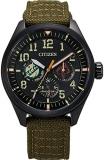 Citizen Eco-Drive Star Wars Quartz Men's Watch, Stainless Steel with CORDURA® strap, Boba Fett, Green (Model: BU2058-00W)