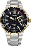Citizen Men's Eco-Drive Sport Luxury Endeavor Watch in Two-Tone Stainless Steel, Black Dial (Model: AW1426-59E)