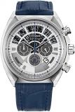 Citizen Eco-Drive Star Wars Quartz Men's Watch, Stainless Steel with Leather strap, Millenium Falcon, Blue (Model: CA4281-00W)