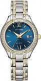 Citizen Ladies' Silhouette Crystal Eco-Drive Watch, 3-Hand Date, Stainless Steel, Spherical Mineral Crystal