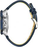 Citizen Men's Eco-Drive Promaster Air Skyhawk Atomic Time Keeping Pilot Watch in Stainless Steel with Blue Leather strap, Blue Dial (Model: JY8078-01L)