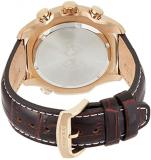 Citizen Men's Eco-Drive Weekender Brycen Chronograph Watch in Gold-tone Stainless Steel, Brown Leather strap (Model: BL5403-03X)