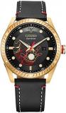 Citizen Eco-Drive Marvel Men's Dress Watch, Stainless Steel with Leather Strap, Iron Man, Gold (Model: BM6992-09W)