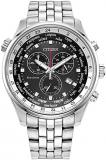 Citizen Men's Sport Luxury Eco-Drive Chronograph Watch, 12/24 Hour Time, Date, 100 Meters Water Resistant, Stainless Steel