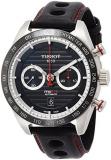 Tissot Men's PRS 516 Stainless Steel Swiss-Automatic Watch with Leather Calfskin Strap, Black, 22 (Model: T1004271605100)