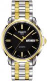 Tissot Mens Automatics III Two-Tone Black Dial Watch