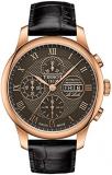 Tissot Men's T0064143644300 Le Locle 42.3mm Gunmetal Dial Leather Watch