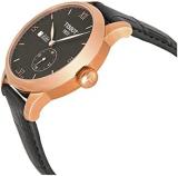 Tissot Men's T0064283605800 T-Classic 39.3mm Black Dial Leather Watch