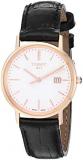Tissot womens Goldrun Steel And 18K Gold Dress Watch Black T9222107601100