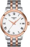 Tissot mens Classic Dream Stainless Steel Dress Watch Rose Gold T1294102201300