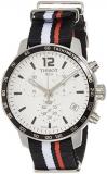 Tissot Silver Dial SS Textile Chronograph Quartz Men's Watch T0954171703701
