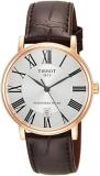 Tissot mens Carson Auto Stainless Steel Dress Watch Brown T1224073603300