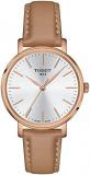 Tissot Womens Everytime Lady 316L Stainless Steel case with Rose Gold PVD Coating Quartz Watch, Beige, Leather, 16 (T1432103601100)