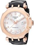 Tissot mens T-Race Stainless Steel Sport Watch Black T1154073703100