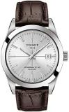 Tissot mens Gentleman Stainless Steel Dress Watch Brown T1274071603101