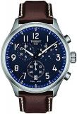 Tissot Mens Chrono XL Vintage 316L Stainless Steel case Swiss Quartz Watch, Brown, Leather, 22 (T1166171604200)