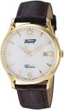 Tissot unisex-adult Visodate Stainless Steel Dress Watch Brown T1184103627700
