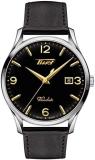 Tissot Mens Heritage Visodate 316L Stainless Steel case Swiss Quartz Watch, Blac...