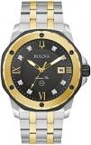 Bulova Marine Star Diamond Accent and Two-Tone Bracelet Watch | 44mm | 98D175