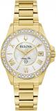 Bulova Marine Star Diamond Bezel and Gold-Tone Bracelet Watch | 32mm | 98R294