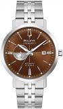 Bulova Men's Vintage Aerojet 4-Hand Automatic Watch, Open Aperture, Hack Feature, 24 Hour Time, Calendar Date, Double Curved Mineral Crystal, Luminous Hands, 41mm