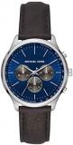 Michael Kors Men's Sutter Chronograph Black Leather Watch