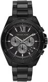 Michael Kors Men's Watch Brecken, 45mm case Size, Chronograph Movement, Stainless Steel Strap