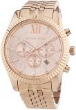 Michael Kors Lexington Chronograph Rose Dial Rose Gold-plated Mens Watch MK8319
