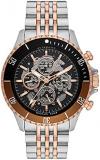 Michael Kors Men's Bayville Automatic Chronograph, Stainless Steel Watch, MK9046, Silver, Bracelet