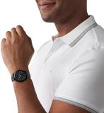 Michael Kors Men's Slim Runway Stainless Steel Quartz Watch with PVC Strap, Black, 22 (Model: MK8908)