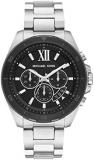 Michael Kors Men's Brecken Quartz Watch with Stainless Steel Strap, Silver, 22 (Model: MK8847)