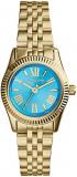 Michael Kors Lexington Ocean Blue Dial Gold-Tone Ladies Watch MK3271
