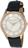 Michael Kors Women's Lauryn Stainless Steel Analog-Quartz Watch with Leather Strap, Blue, 16 (Model: MK2757)