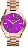 Michael Kors Women's Slim Runway Rose Gold-tone Stainless Steel Bracelet Watch 42mm Mk3293